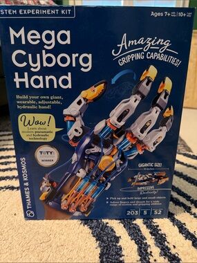 Thames & Kosmos Mega Cyborg Hand Building Kit - Blue/Gray/Yellow